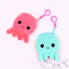 Japanese and Korean octopus coin purse, plush children's wallet, cartoon cute little wallet, earphone data cable storage case details Picture